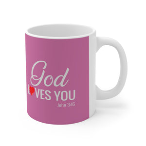 God Loves You White Ceramic Mug