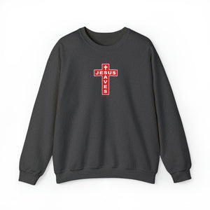 Jesus Saves Men’s Unisex Heavy Blend™ Crewneck Sweatshirt