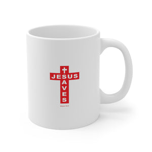Jesus Saves Ceramic Mug 11oz