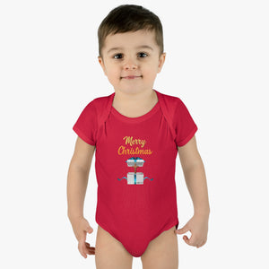 Merry Christmas Infant Rib Body Suit
