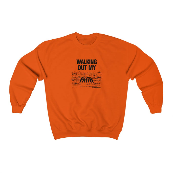 Walking Out My Faith Men's Unisex Heavy Blend™ Crewneck Sweatshirt