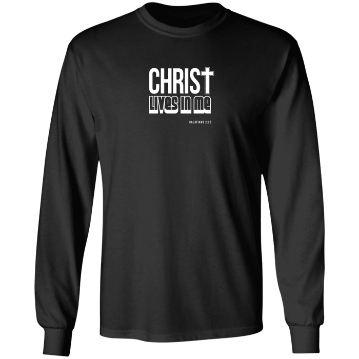Christ Lives in Me Men’s LS Ultra Cotton Tee Shirt