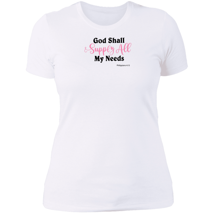 God Shall Supply All My Needs Ladies Boyfriend T-Shirt