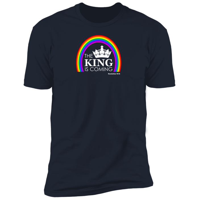 The King is Coming Men’s Premium Short Sleeve Tee Shirt