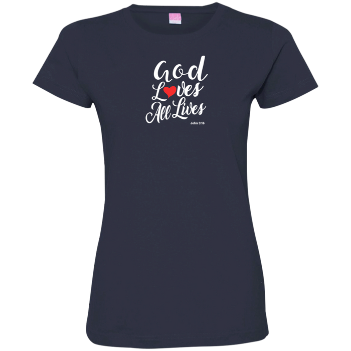 God Loves All Lives Ladies Lightweight Tee Shirt