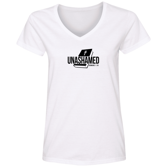 Unashamed Ladies V Neck Tee Shirt