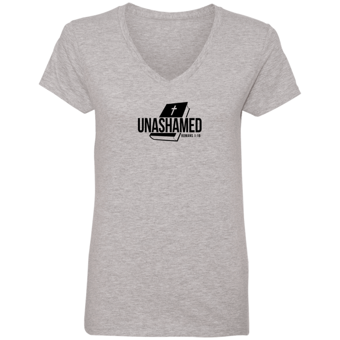 Unashamed Ladies V Neck Tee Shirt