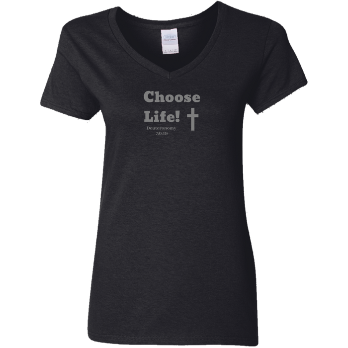 Choose Life 2.0 Ladies V Neck Tee